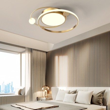 Lampada da soffitto rotonda moderna in acrilico con LED, 50/60 cm