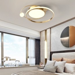 Lampada da soffitto rotonda moderna in acrilico con LED, 50/60 cm