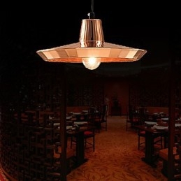 Lampadario a sospensione mini rustico classico in metallo finitura ottone 1 luce E26/E27