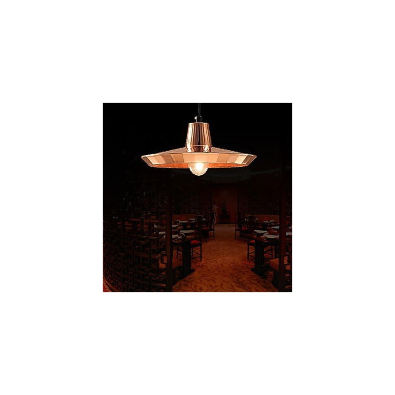 Lampadario a sospensione mini rustico classico in metallo finitura ottone 1 luce E26/E27