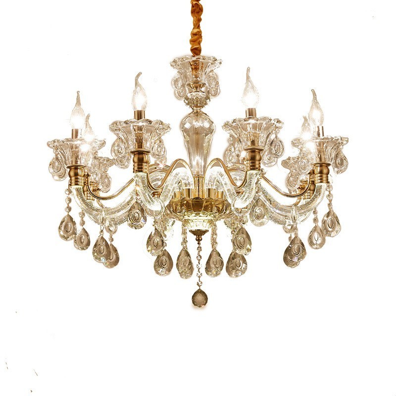 Lampadario di cristallo K9 di lusso con bracci luminosi