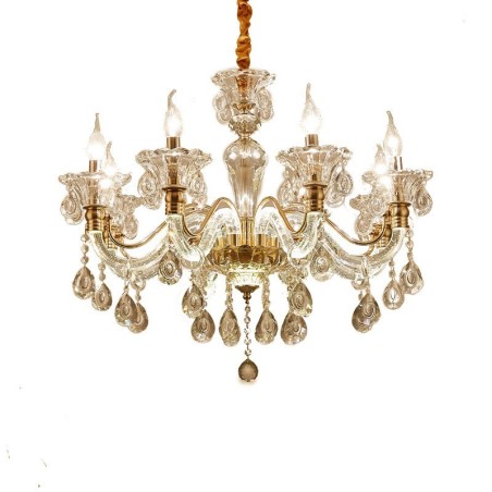 Lampadario di cristallo K9 di lusso con bracci luminosi