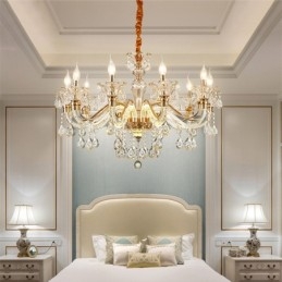 Lampadario di cristallo K9 di lusso con bracci luminosi