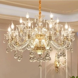 Lampadario di cristallo K9 di lusso con bracci luminosi