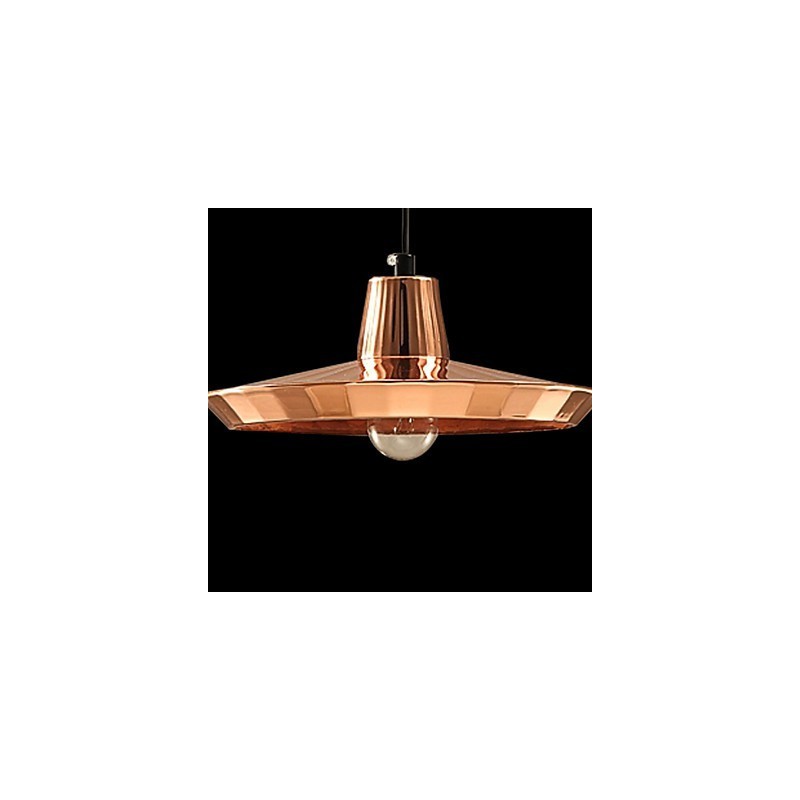 Lampadario a sospensione mini rustico classico in metallo finitura ottone 1 luce E26/E27