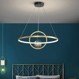 Lampada a sospensione circolare moderna nordica oro