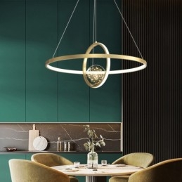 Lampada a sospensione circolare moderna nordica oro