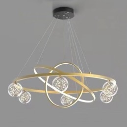 Lampada a sospensione circolare moderna nordica oro