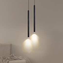 Lampada a sospensione moderna e contemporanea in vetro e lega di alluminio