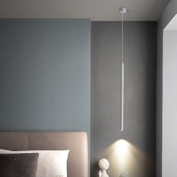 Lampada a sospensione moderna e contemporanea in vetro e lega di alluminio