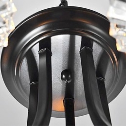 Lampadario vintage europeo a 5 luci con braccio cornuto