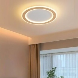 Lampada da soffitto a filo moderna in legno tonda