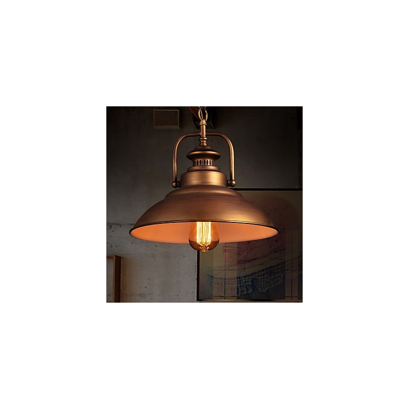 Lampada a sospensione vintage retrò in metallo stile vecchia fabbrica