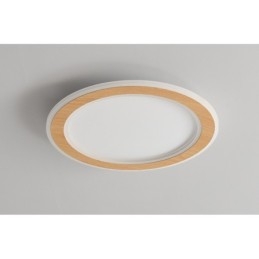 Lampada da soffitto a filo moderna in legno tonda