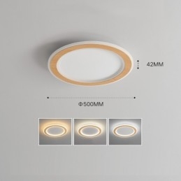 Lampada da soffitto a filo moderna in legno tonda