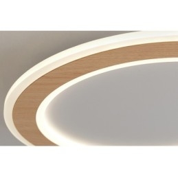 Lampada da soffitto a filo moderna in legno tonda