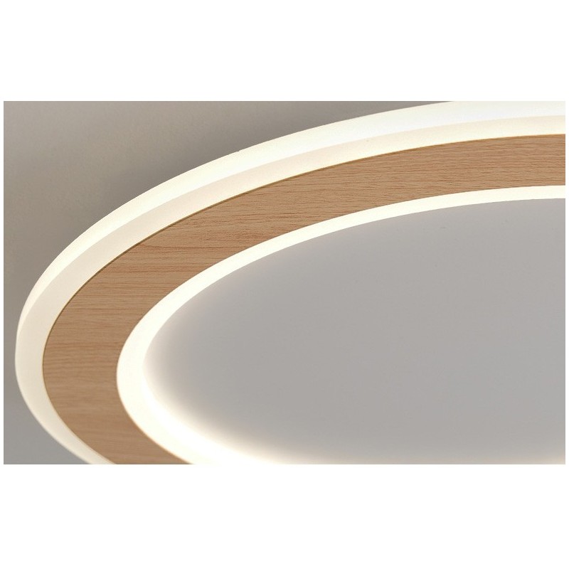 Lampada da soffitto a filo moderna in legno tonda