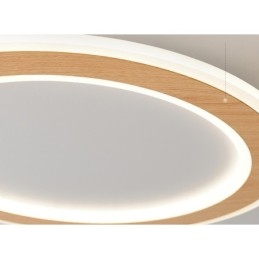 Lampada da soffitto a filo moderna in legno tonda