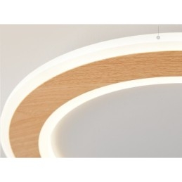 Lampada da soffitto a filo moderna in legno tonda