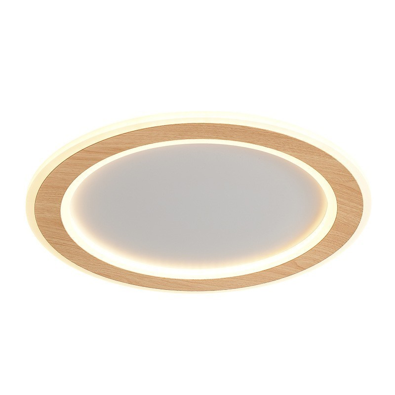 Lampada da soffitto a filo moderna in legno tonda