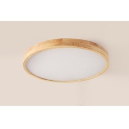 Lampada da soffitto LED moderna tonda in legno da montare a filo