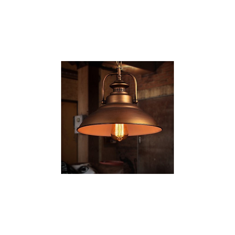 Lampada a sospensione vintage retrò in metallo stile vecchia fabbrica
