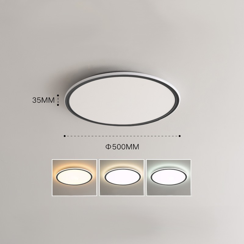 Lampada da soffitto LED dimmerabile rotonda nordica in acrilico, 3,5 cm