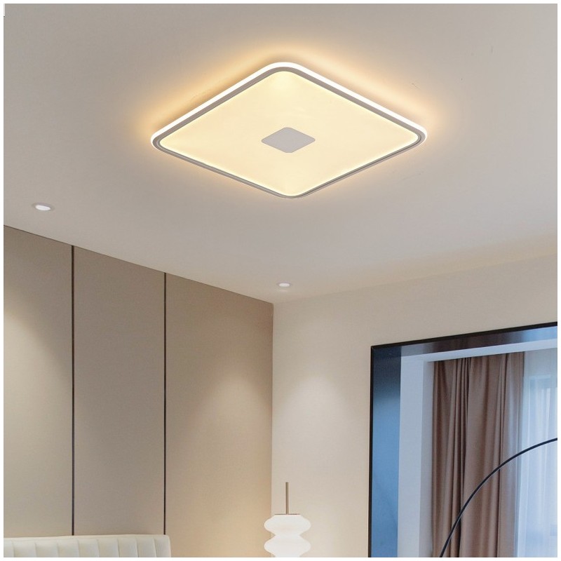 Plafoniera LED quadrata dimmerabile a filo con protezione occhi a spettro completo