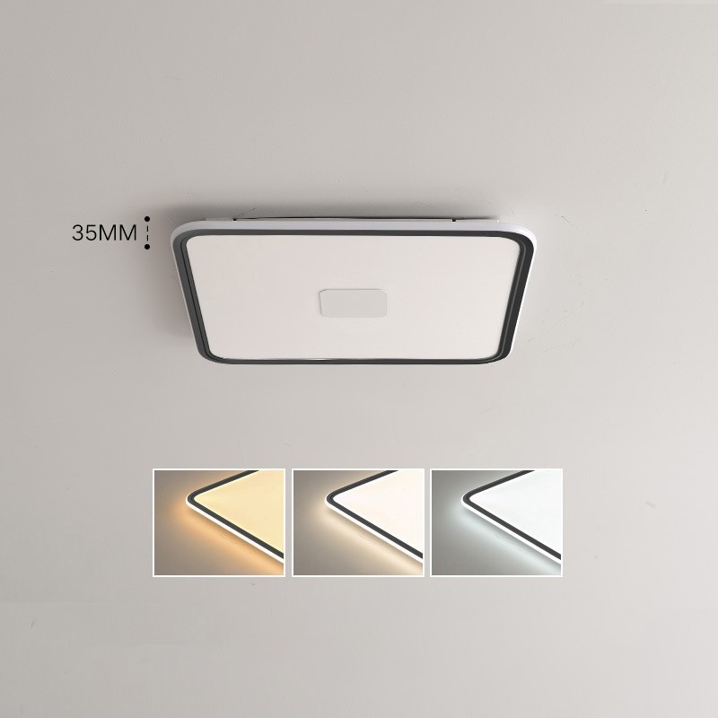 Plafoniera LED quadrata dimmerabile a filo con protezione occhi a spettro completo