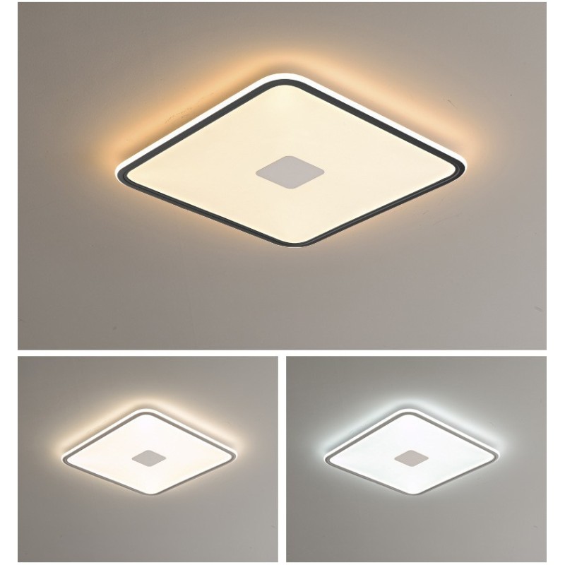 Plafoniera LED quadrata dimmerabile a filo con protezione occhi a spettro completo