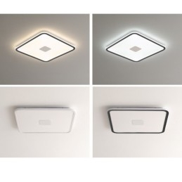 Plafoniera LED quadrata dimmerabile a filo con protezione occhi a spettro completo