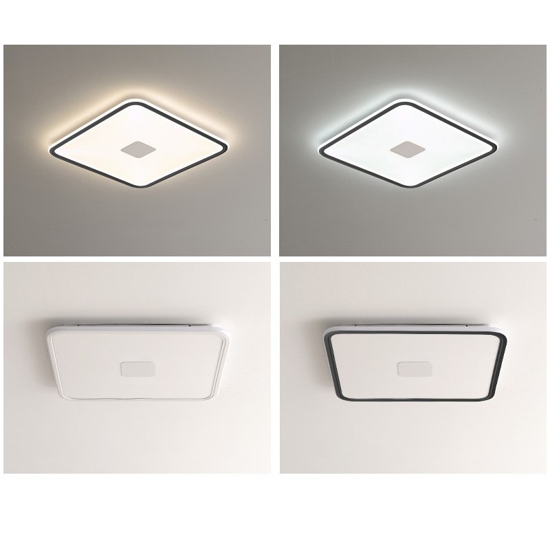 Plafoniera LED quadrata dimmerabile a filo con protezione occhi a spettro completo