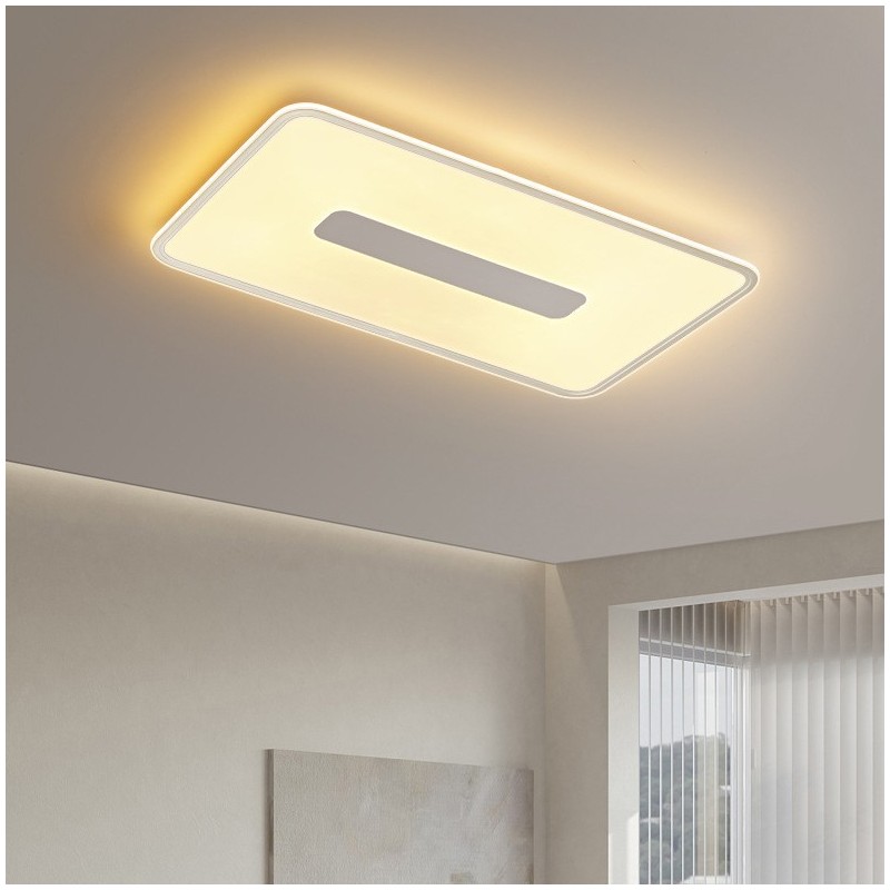 Plafoniera LED rettangolare dimmerabile da soffitto a filo, protezione occhi, 90 x 50 x 3,5 cm