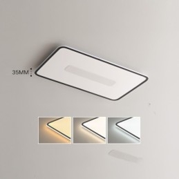 Plafoniera LED rettangolare dimmerabile da soffitto a filo, protezione occhi, 90 x 50 x 3,5 cm