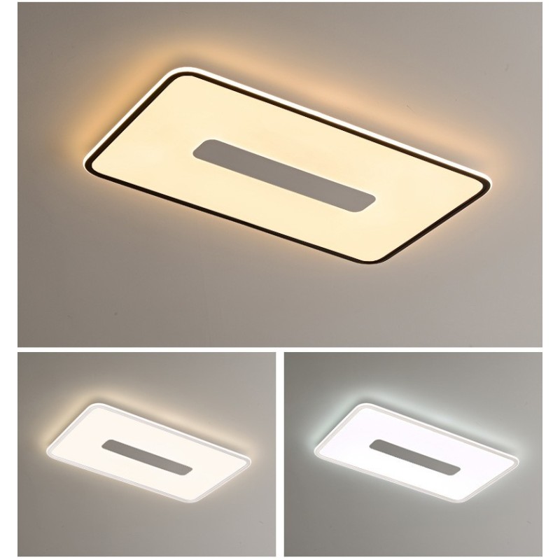 Plafoniera LED rettangolare dimmerabile da soffitto a filo, protezione occhi, 90 x 50 x 3,5 cm