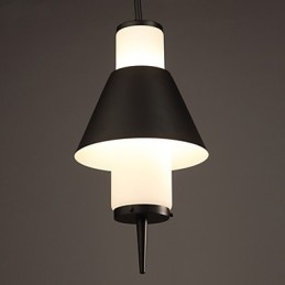 Lampadario a sospensione mini moderno contemporaneo in metallo nero