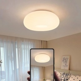 Plafoniera moderna rotonda a filo con protezione occhi a spettro completo dimmerabile
