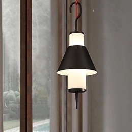 Lampadario a sospensione mini moderno contemporaneo in metallo nero