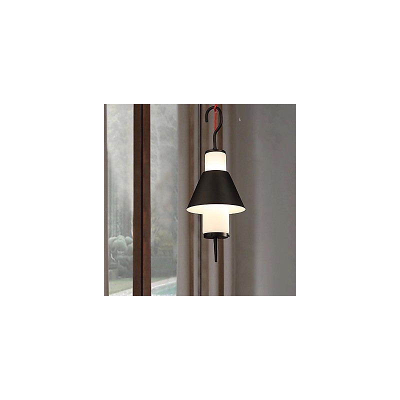 Lampadario a sospensione mini moderno contemporaneo in metallo nero