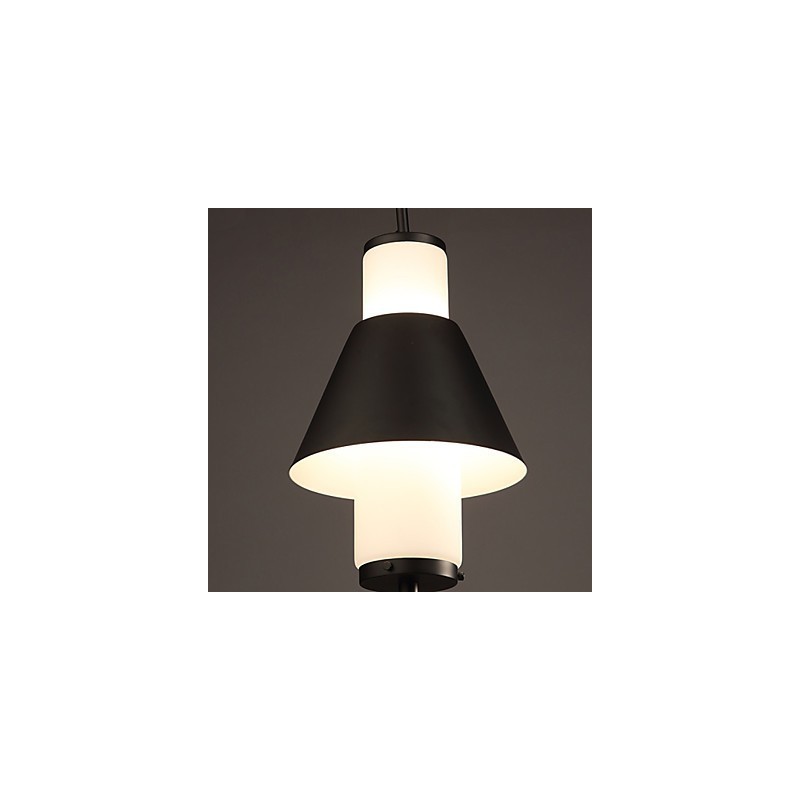 Lampadario a sospensione mini moderno contemporaneo in metallo nero