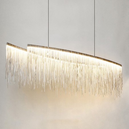 Lampada a sospensione Tassels Extra Large in metallo galvanosteggiato