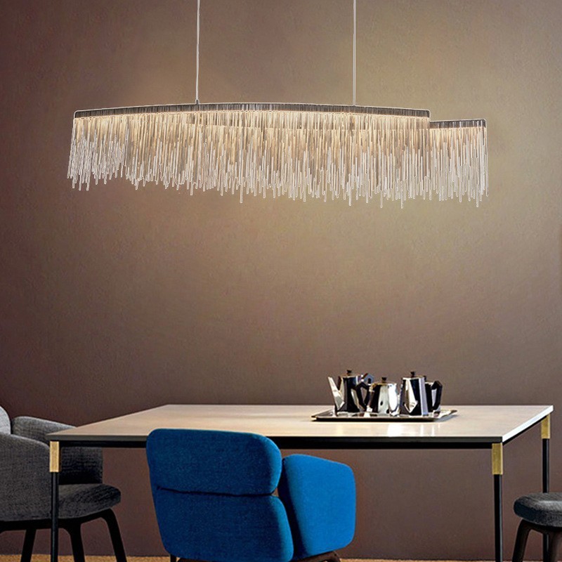 Lampada a sospensione Tassels Extra Large in metallo galvanosteggiato