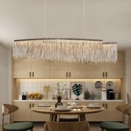 Lampada a sospensione Tassels Extra Large in metallo galvanosteggiato
