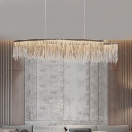 Lampada a sospensione Tassels Extra Large in metallo galvanosteggiato
