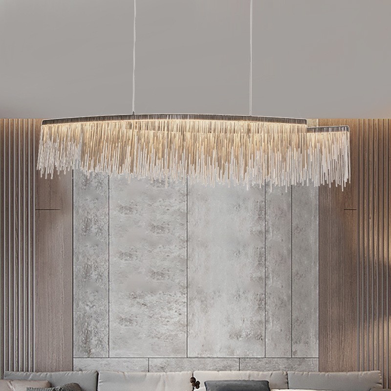 Lampada a sospensione Tassels Extra Large in metallo galvanosteggiato