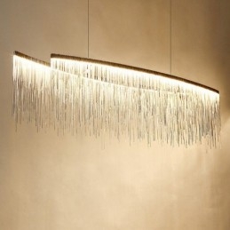 Lampada a sospensione Tassels Extra Large in metallo galvanosteggiato