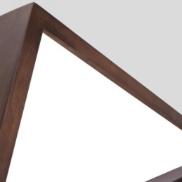 Plafoniera quadrata in legno di noce nero a due livelli, moderna, stile nordico, montaggio a filo