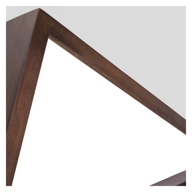 Plafoniera quadrata a 3 livelli in legno di noce nero, moderna nordica, a filo, anche applique
