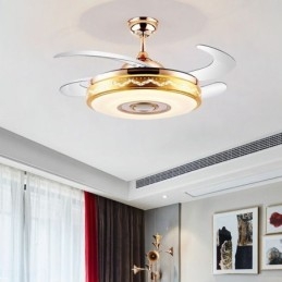 Ventilatore da soffitto moderno con luce LED e telecomando
