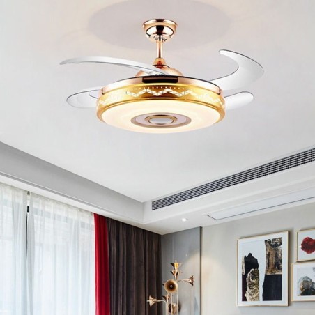 Ventilatore da soffitto moderno con luce LED e telecomando
